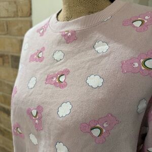 Pink Bear Print Crop Top